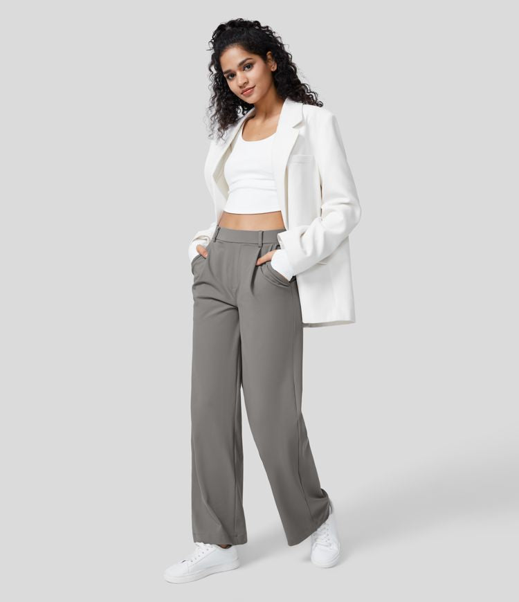 High Waisted - Wide Leg Formal Pants