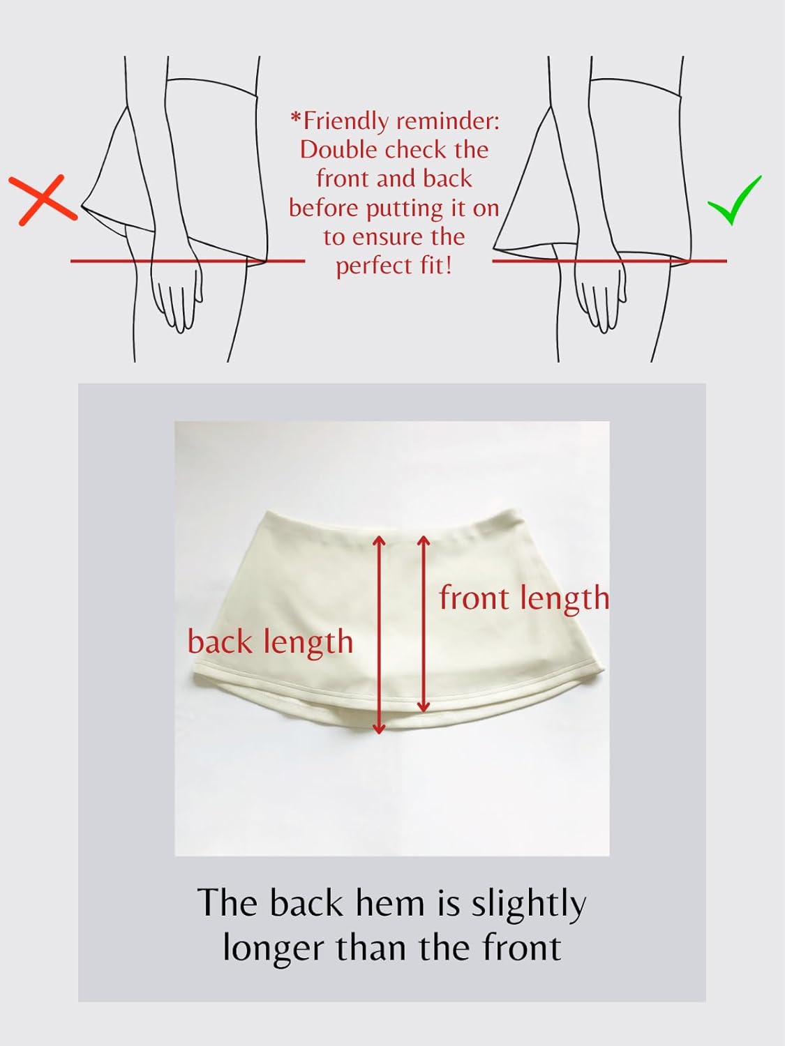 Abbey Geneve - Low Waist Mini Skirt with Built-in Shorts