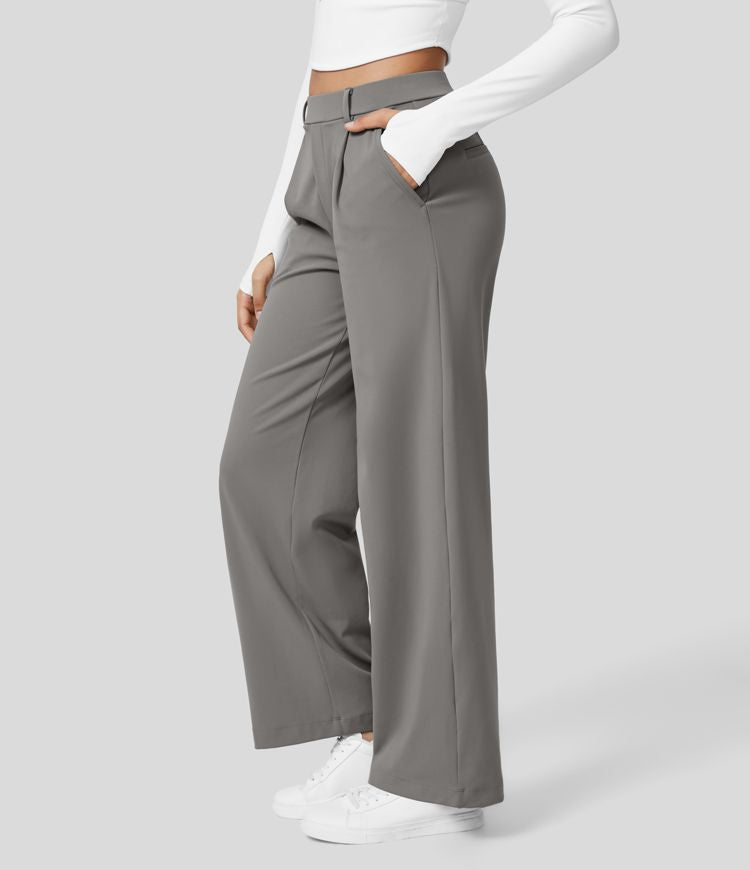 High Waisted - Wide Leg Formal Pants
