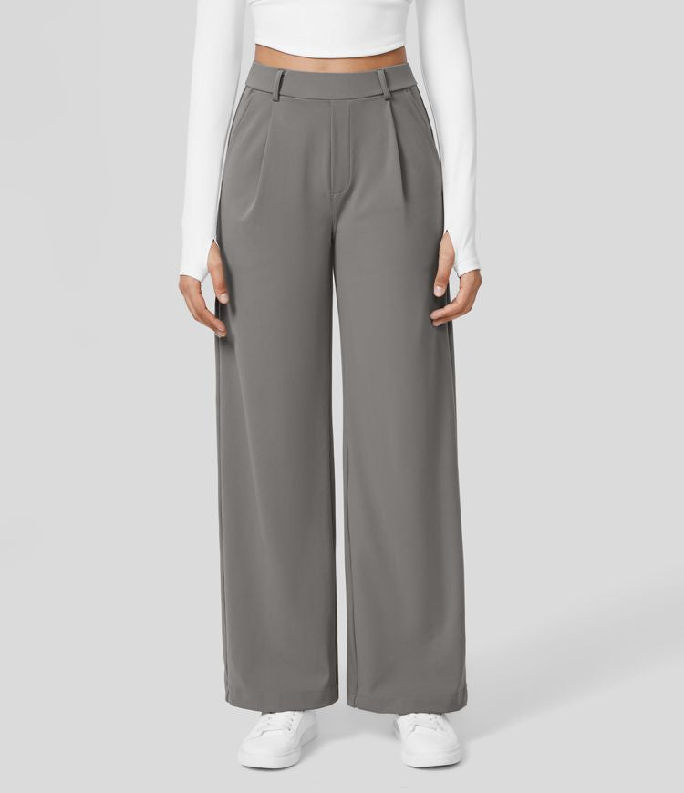 High Waisted - Wide Leg Formal Pants