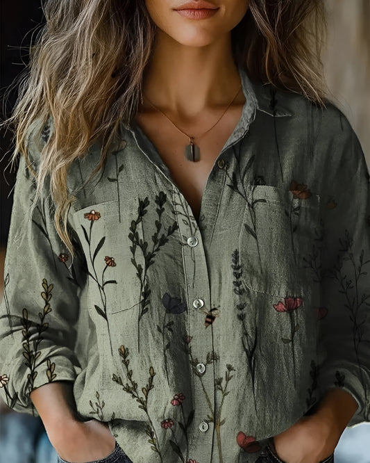 Georgeena | Vintage Cotton Long Sleeve Shirt