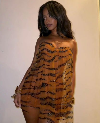 Tiger Silhouette Dress